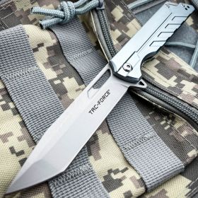 TAC-FORCE Military Tanto Pocket Knife Grey