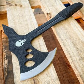 13.25" Black Skull Tomahawk Hatchet Axe