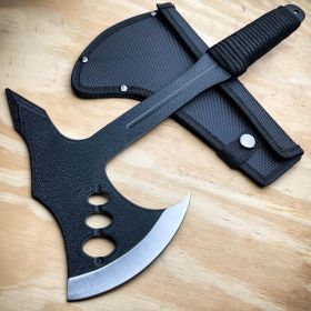 14" Black Tactical Tomahawk Axe Full Tang Outdoor Hunting Camping Hatchet NEW