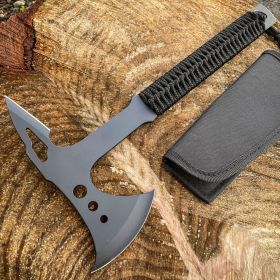 15" Black Tactical Tomahawk Axe Full Tang Outdoor Hunting Camping Hatchet NEW