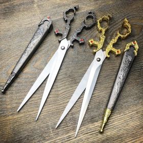 10" Medieval Renaissance Scissors Bodice Dirk Dagger Knife Fixed Blade