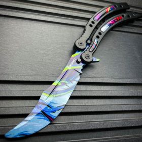 CSGO HYPER BEAST Practice Knife Balisong Butterfly Tactical Combat Trainer NEW