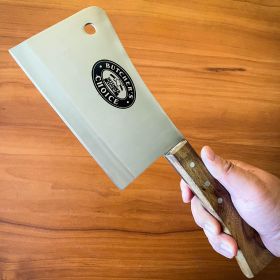 12.5" Butcher Knife Handmade Kitchen Chef Knives Carbon Steel Butcher Cleaver