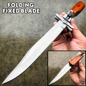 12" Tactical Survival Hunting FOLDING Camping Knife Survival Bowie