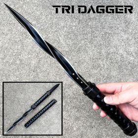 26" TRI DAGGER Twist Blade w/ Sheath