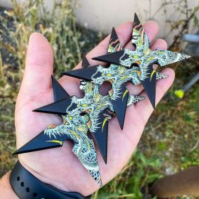 4PC Dragon Shuriken Throwing Ninja Stars