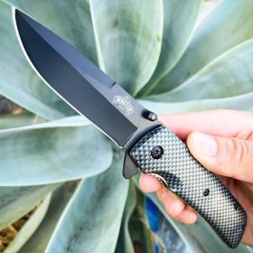 Master Carbon Fiber Drop Point Spring Assisted Opening Tactical Pocket Knife NEW