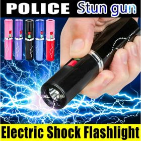 300 Million Volt Lipstick Stun Gun w/ LED Rechargeable Flashlight NEW