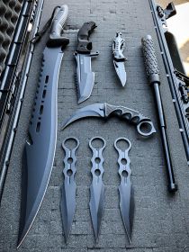 8PC BLACK REAPER TACTICAL KNIFE SET