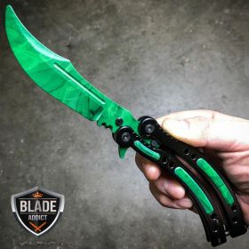 CSGO GAMMA EMERALD DOPPLER Knife Balisong Butterfly Trainer