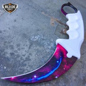 TACTICAL COMBAT KARAMBIT NECK KNIFE Hunting BOWIE FIXED BLADE GALAXY