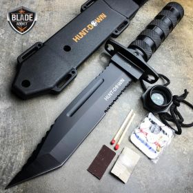 12" Tactical TANTO Hunting Rambo Fixed Blade Knife Machete Bowie