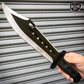 14" TACTICAL SURVIVAL Rambo Full Tang FIXED BLADE KNIFE Hunting