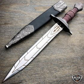 Dark Assassin Medieval Trinity Trident Fixed Blade Renaissance Dagger