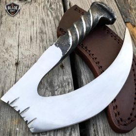 Hand Forged Railroad Spike Carbon Hunting Gut Hook Claw Blade Knife