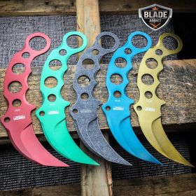 TACTICAL COMBAT KARAMBIT NECK KNIFE Survival Hunting BOWIE Fixed Blade