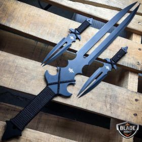 23" NINJA SWORD Full Tang Tactical Blade Katana Throwing Knife Set