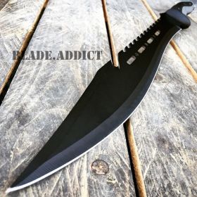 25" Black Full Tang Tactical Machete Hunting Sword