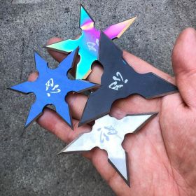 4 PC Set Ninja Throwing Stars Anime Shuriken Knife Blade