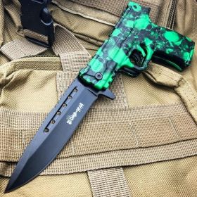 8.5" Survival Zombie Tactical Pistol Gun Replica Spring Assisted Pocket Knife