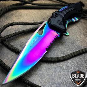 8" Tac-Force Rainbow Pocket Knife