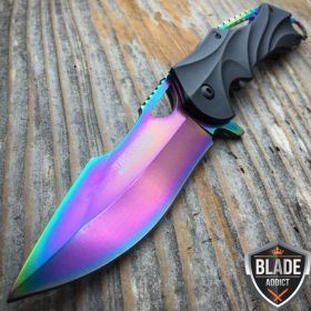 8" TAC FORCE RAINBOW SPRING ASSISTED FOLDING KNIFE