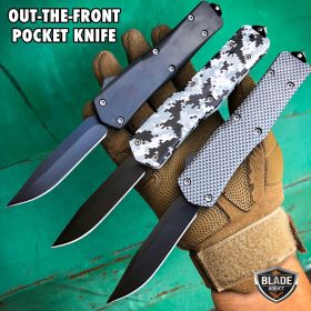 9" Military Combat Spring Assisted Blade OTF Tactical Pocket Knife