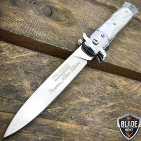 9" TAC FORCE Italian Stiletto Smooth Assisted Open Pocket Knife