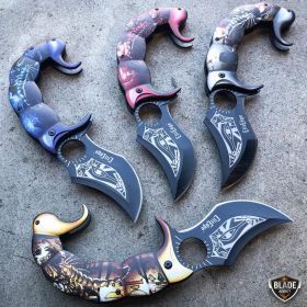 Fantasy Scorpion Assisted Open Folding Pocket Knife Karambit Blade