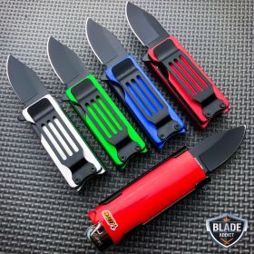 Lighter Holder w/ Spring Assisted Open Folding Pocket Knife