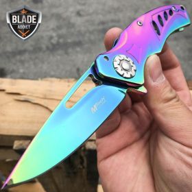 MTECH RAINBOW Spring Assisted Pocket Knife