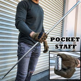 Portable POCKET STAFF Martial Arts Metal Bo Staff