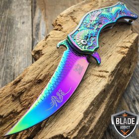 Rainbow Dragon Pocket Knife