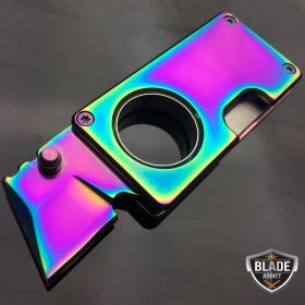 RAINBOW EDC FOLDING "SNUB" KNIFE MINI POCKET KNIFE w/ KEYCHAIN