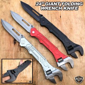 S-TEC 24" Giant Multi-Tool Wrench Tactical Folding Open Pocket Knife