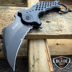 TAC FORCE BLACK Spring Assisted Pocket Knife KARAMBIT CLAW Blade