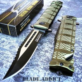 TAC-FORCE Spring Assisted Open Bowie Rescue Tactical Pocket Knife