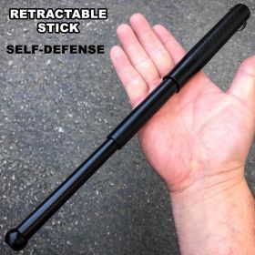 12" Pocket Police Baton Style Walking Stick for Portable Self Defense