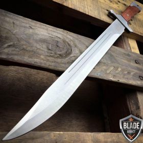 18" FULL TANG MACHETE HUNTING KNIFE SWORD WOOD HANDLE W/ SHEATH