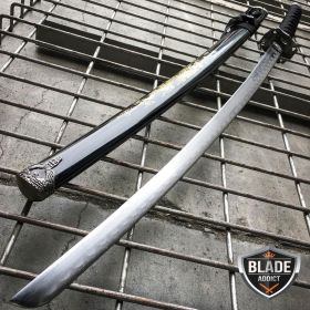 40" BLACK GOLD DRAGON SAMURAI NINJA Bushido KATANA Japanese Sword