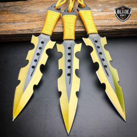 3PC Gold Kunai Throwing Knives