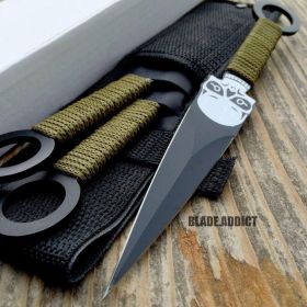 3PC Skull Hunting Throwing Knife Set