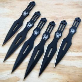 6PC 5.5" SPIDER Naruto Kunai HUNTING Throwing Knives Ninja Knife Set + SHEATH