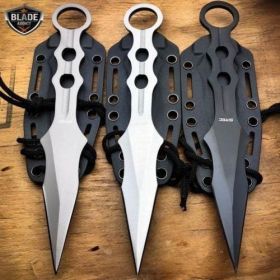 9" Ninja Tactical Naruto Kunai Karambit Throwing Neck Combat Knife