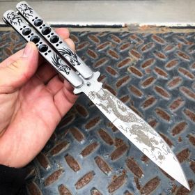 Silver Dragon Striker Balisong Butterfly Knife